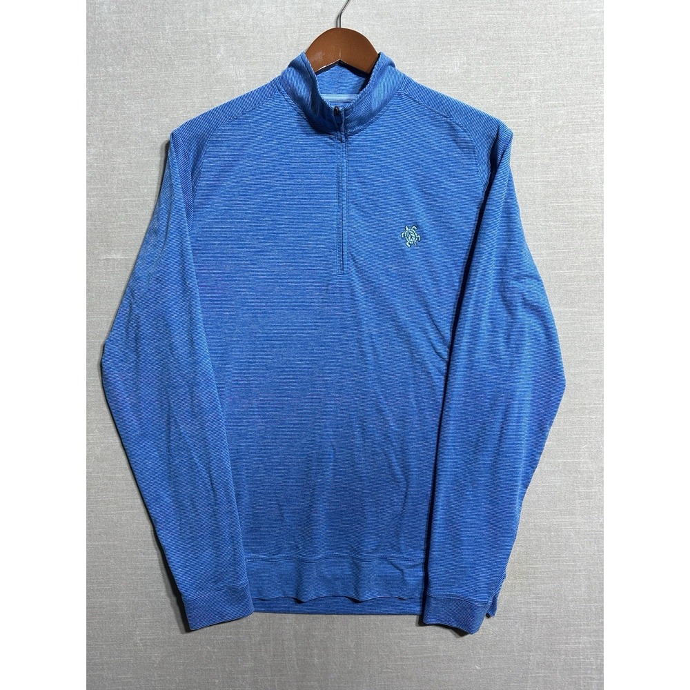 Johnnie-O 1/4 Zip Performance Pullover Sweater Men's Small Blue Preppy Golf